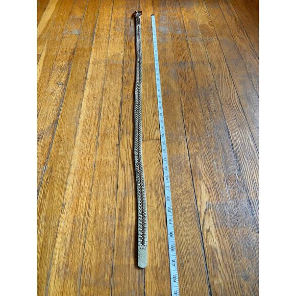 NINE WEST Gold Metallic Belt w/Chain Accent sz S - Picture 11 of 11